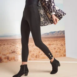 Legging, boutons fantaisie