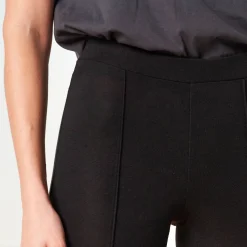 Legging met gestikte plooien, elastische taille