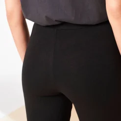 Legging met gestikte plooien, elastische taille