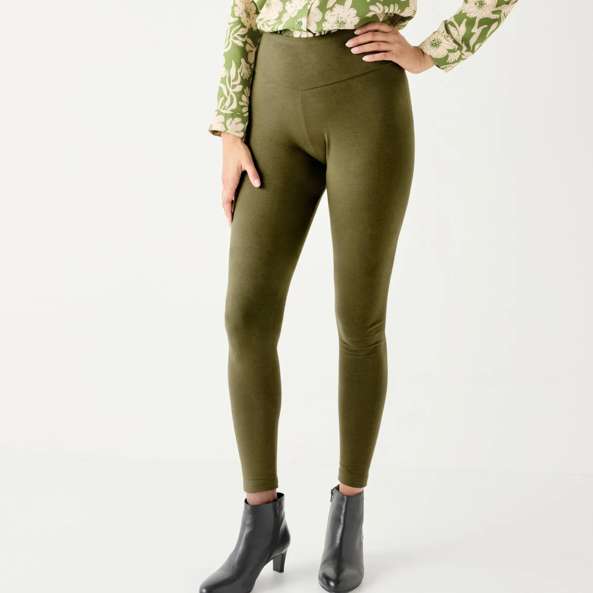 Legging met hoge taille, platte buik