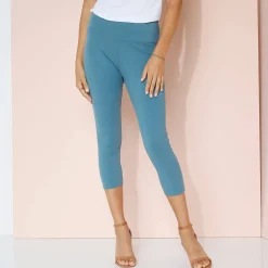 3/4-legging met hoge taille, platte buik