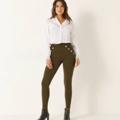 Legging met knooppandeffect, elastische taille
