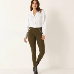 Legging met knooppandeffect, elastische taille