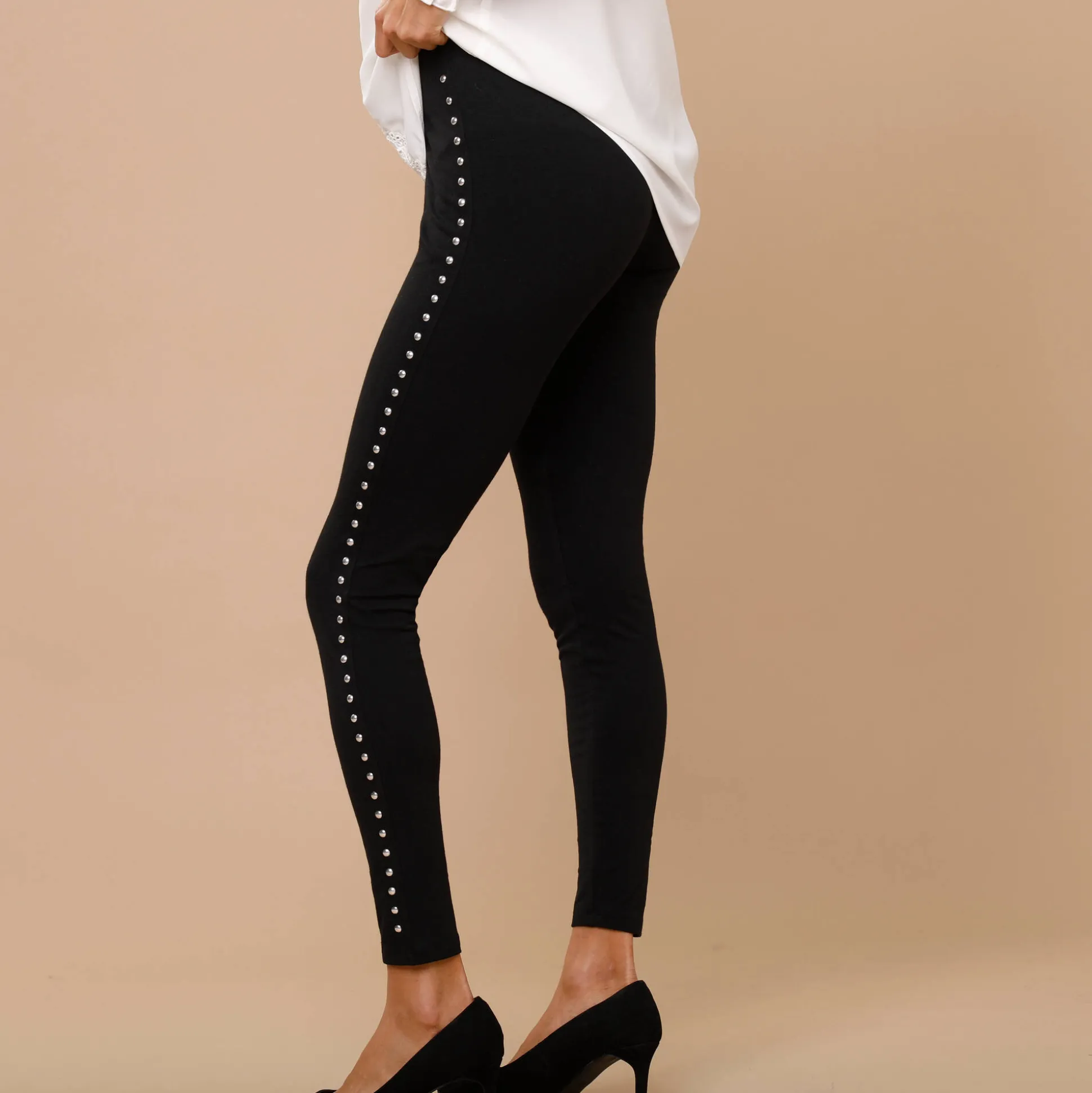 Legging met sierspijkers