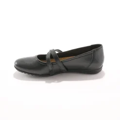 Leren ballerina's met riempjes