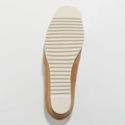 Leren ballerina's met sleehak - marine