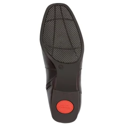 Leren boots met comfortbreedte, chocoladekleur