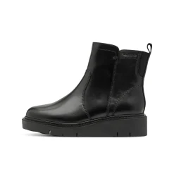 Leren boots met comfortbreedte, zwart