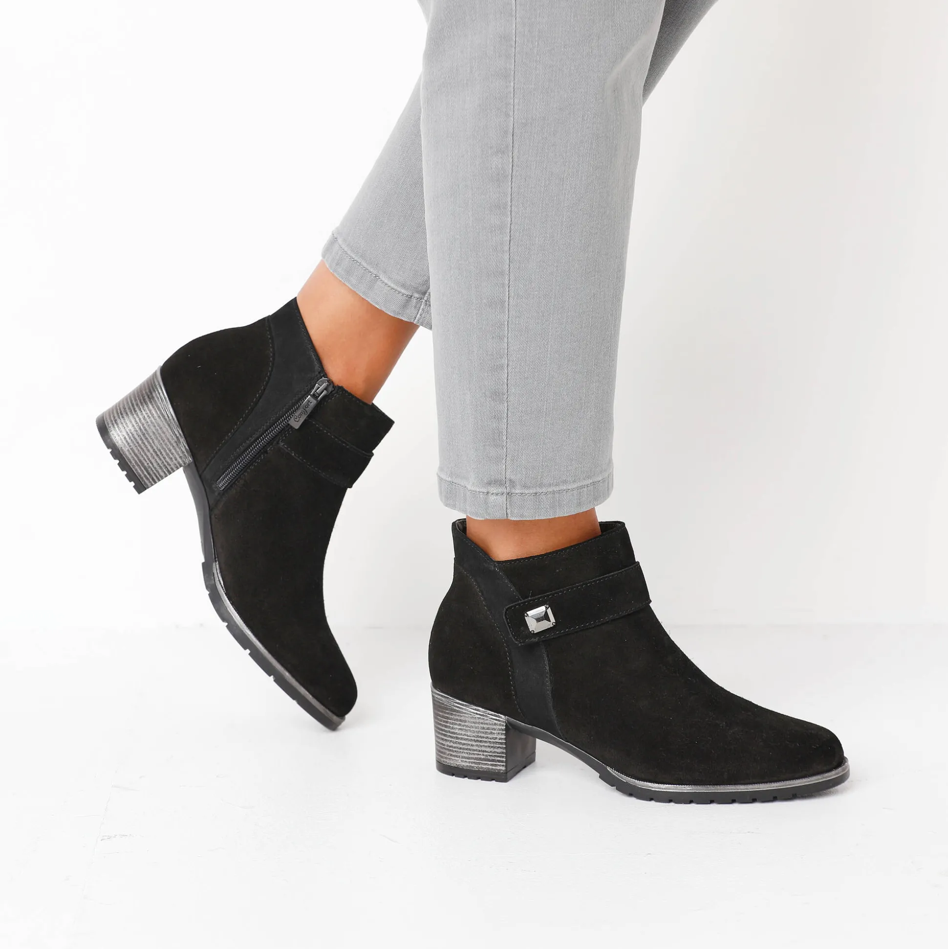 Leren boots met hak