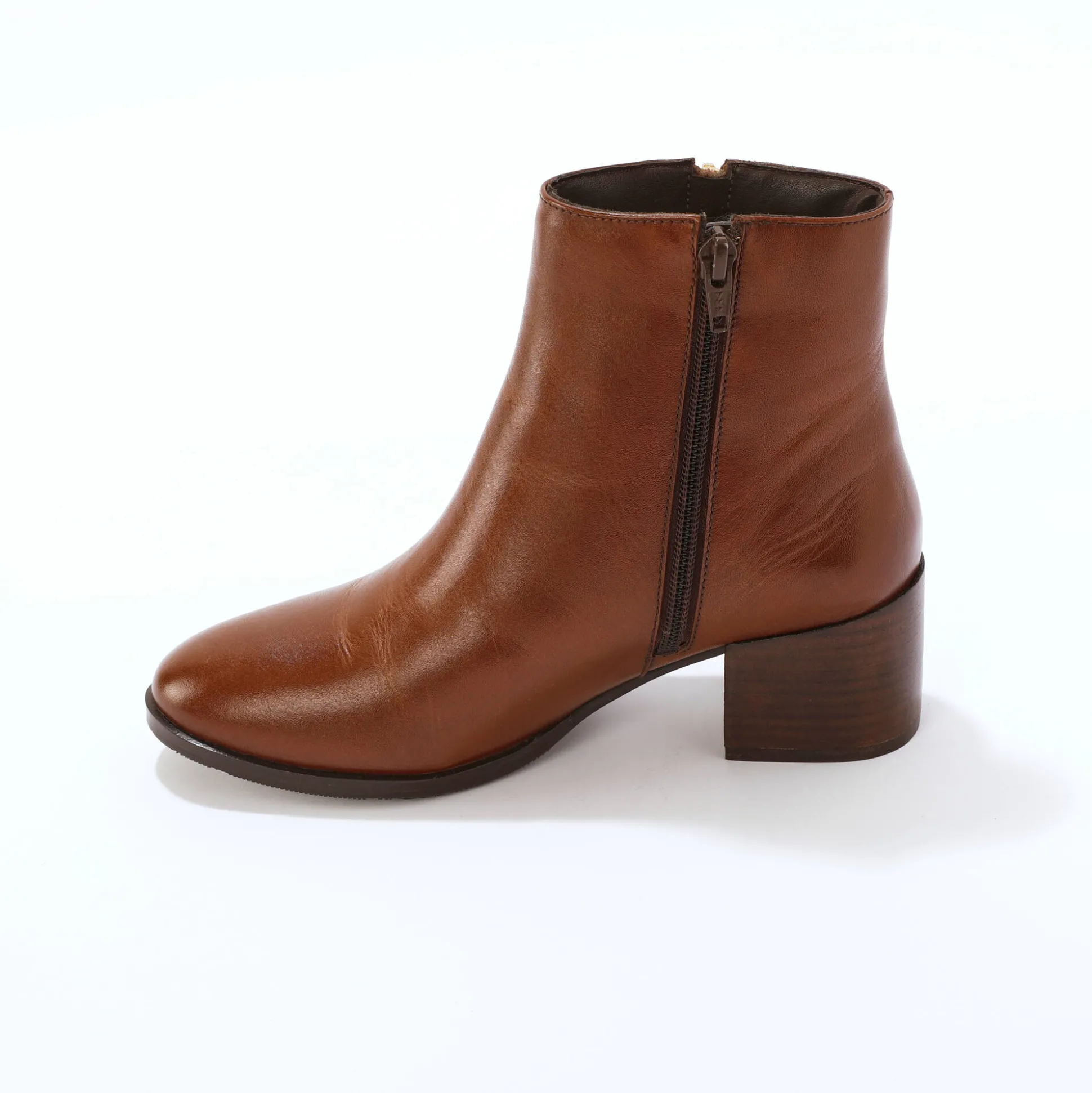 Leren boots met rits