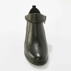 Leren boots met sleehak