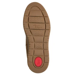 Leren boots met veters en comfortbreedte, karamelkleur