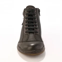 Leren boots met veters en rits