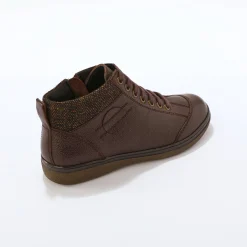 Leren boots met veters en rits