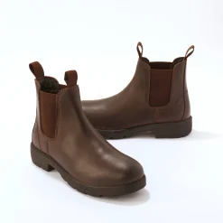 Leren Chelsea boots, elastische zijkanten en dikke zool