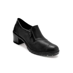 Leren hakschoenen met rits