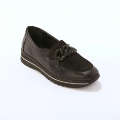 Leren mocassins, breed model