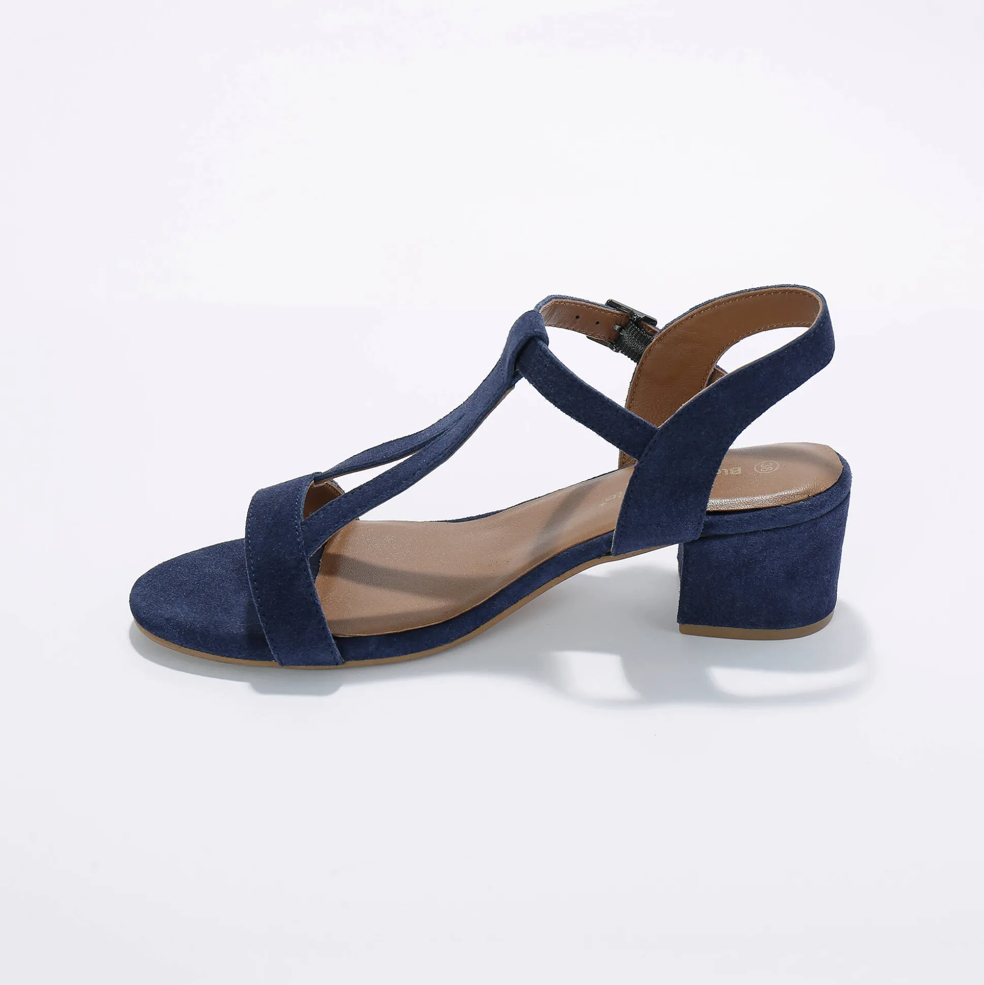Leren sandalen met riempjes en hak, LWG-gecertificeerd