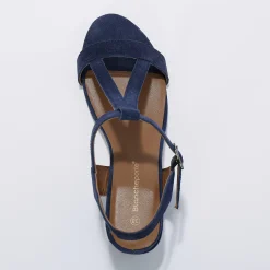 Leren sandalen met riempjes en hak, LWG-gecertificeerd