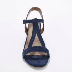 Leren sandalen met riempjes en hak, LWG-gecertificeerd