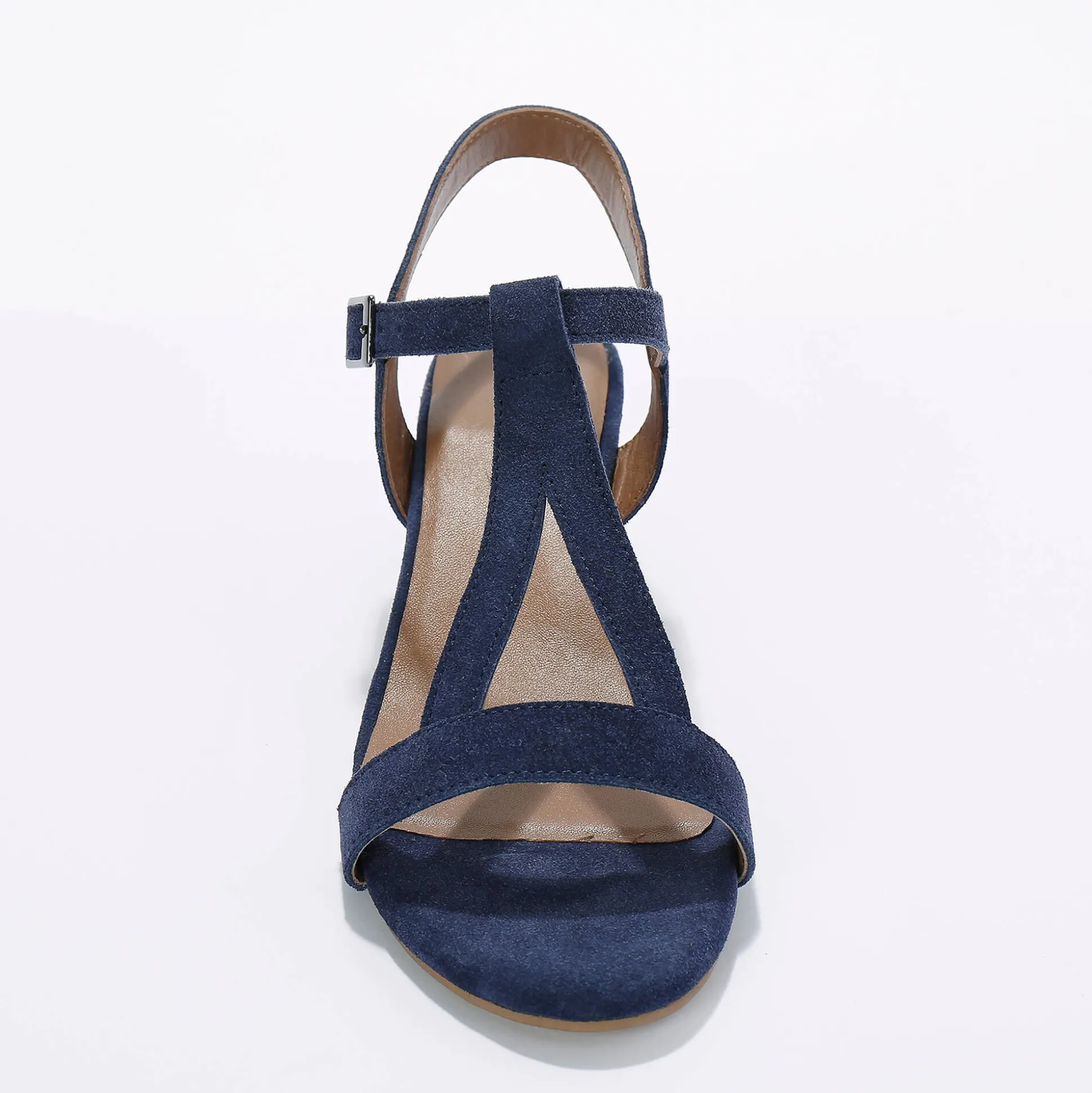 Leren sandalen met riempjes en hak, LWG-gecertificeerd