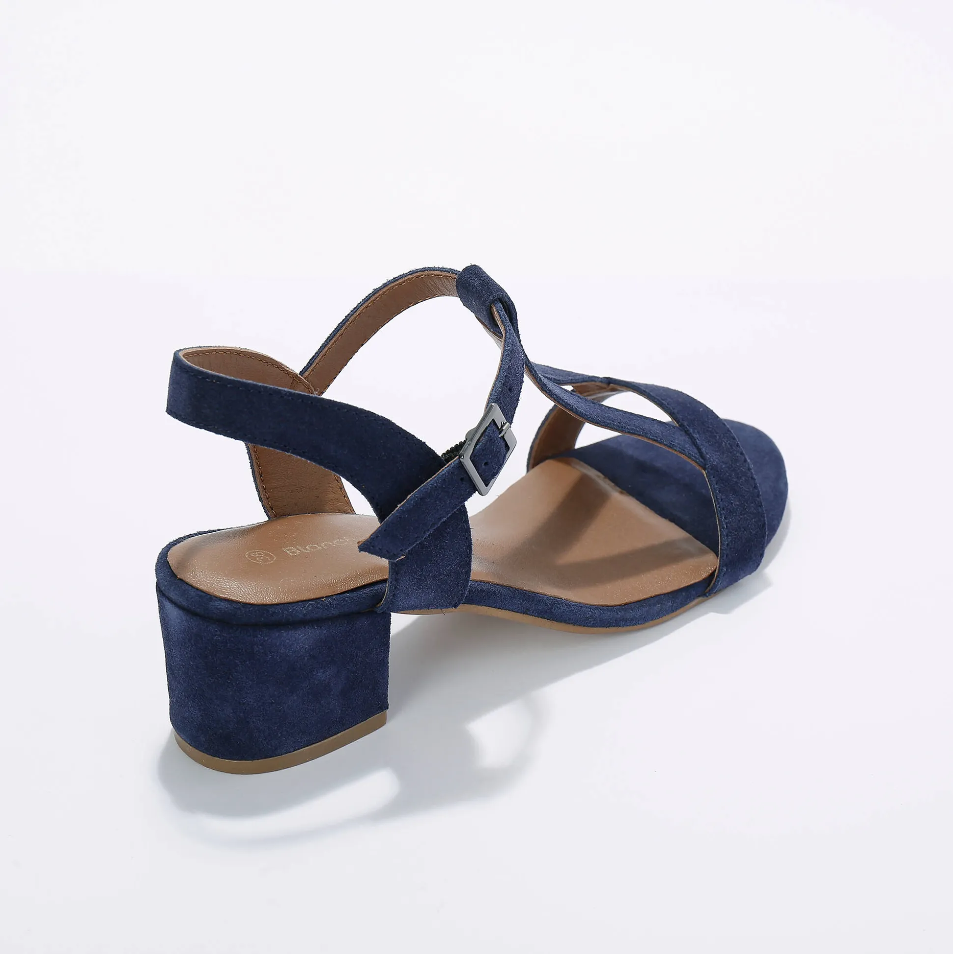 Leren sandalen met riempjes en hak, LWG-gecertificeerd