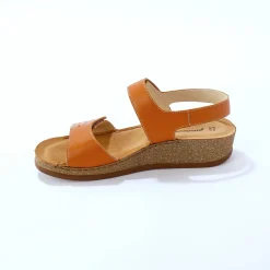Leren sandalen met scratchsluiting, comfortbreedte