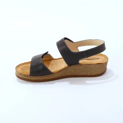 Leren sandalen met scratchsluiting, comfortbreedte