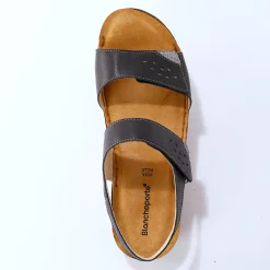 Leren sandalen met scratchsluiting, comfortbreedte