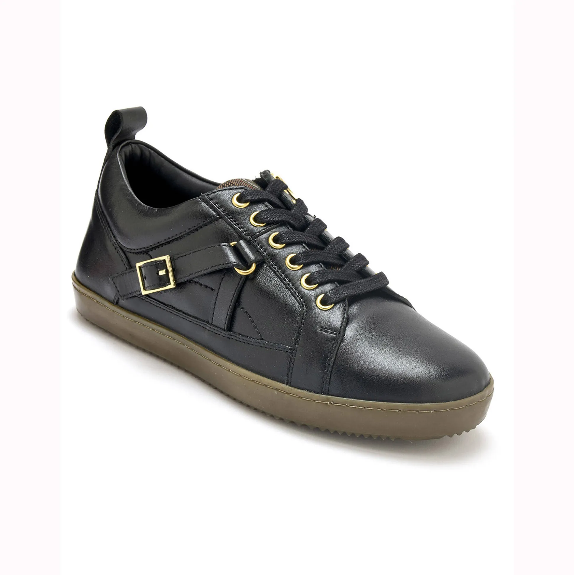 Leren sneakers in derbymodel, comfortabele breedte
