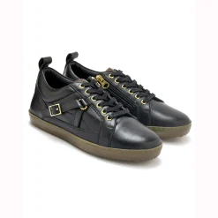 Leren sneakers in derbymodel, comfortabele breedte