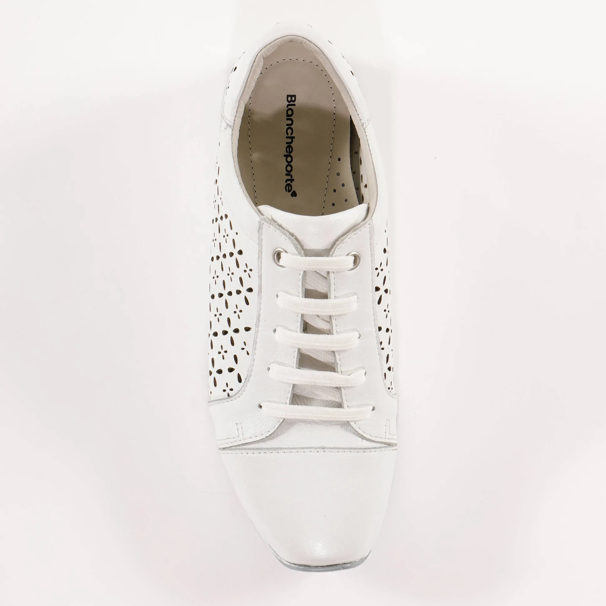 Leren sneakers met ajour