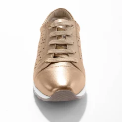Leren sneakers met ajour