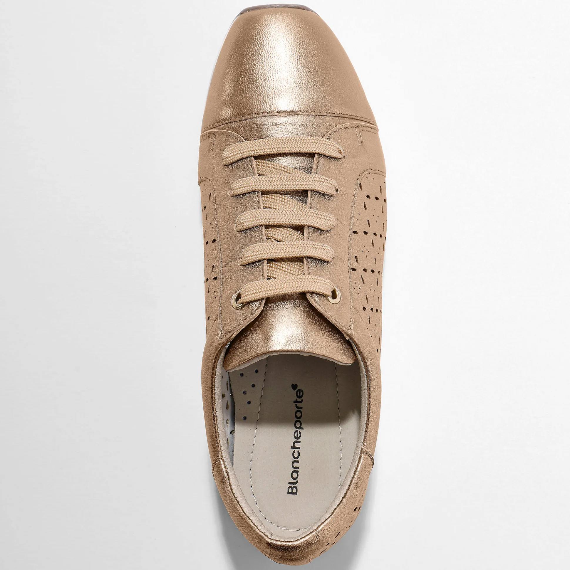 Leren sneakers met ajour