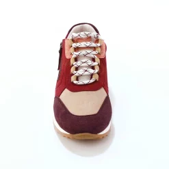 Leren sneakers met contrasterende fantasiepasjes