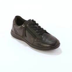 Leren sneakers met rits en veters