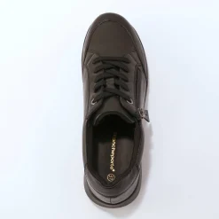 Leren sneakers met rits en veters