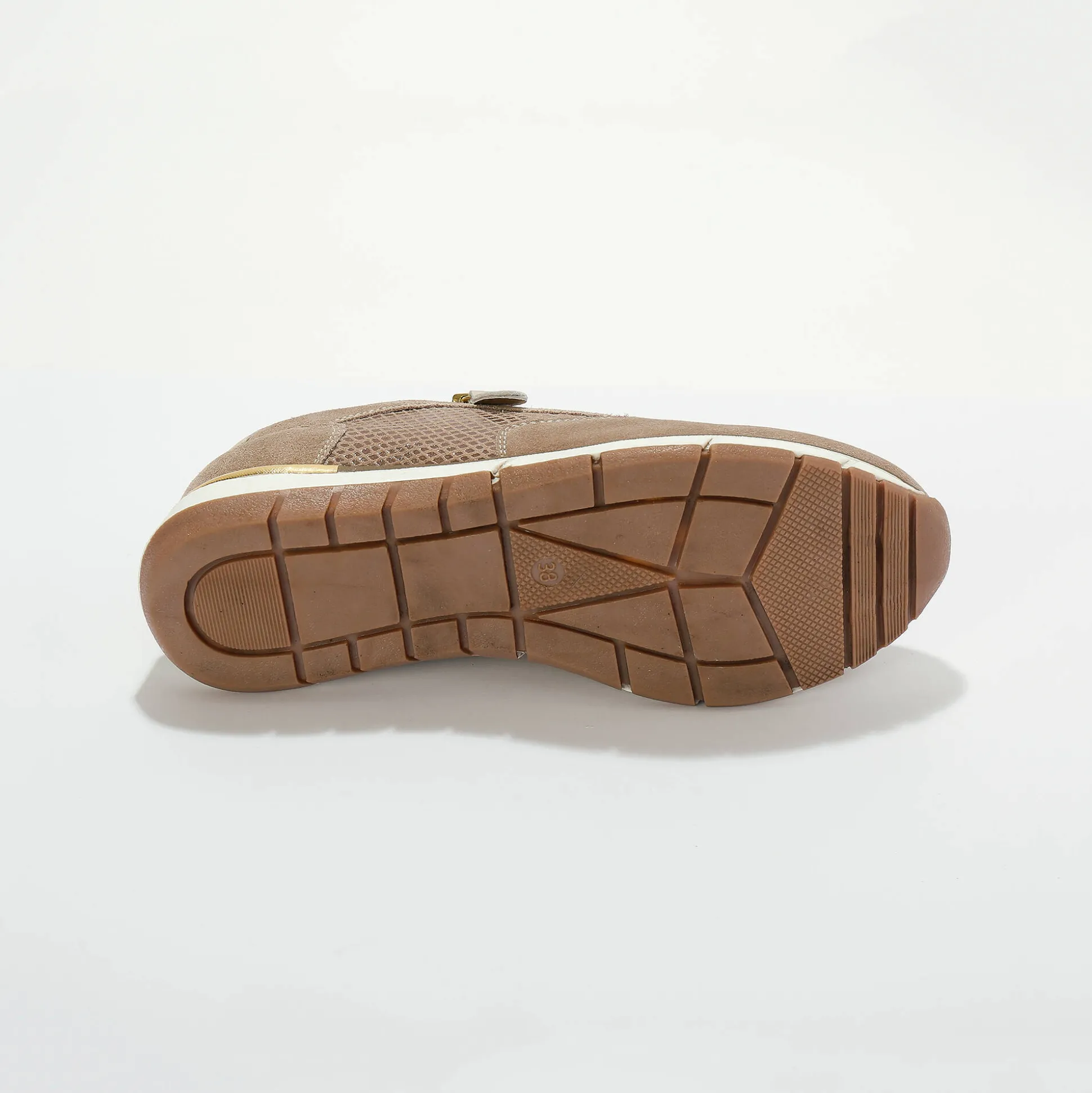 Leren sneakers met rits en veters