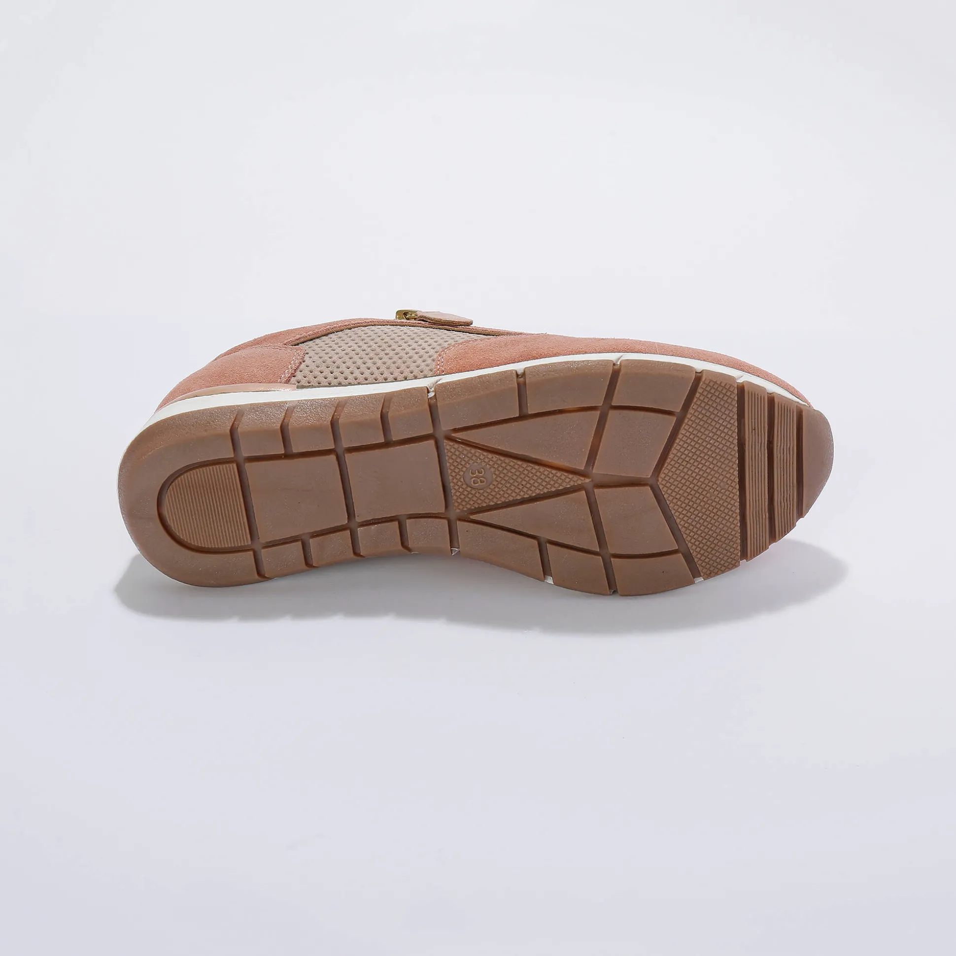 Leren sneakers met rits en veters