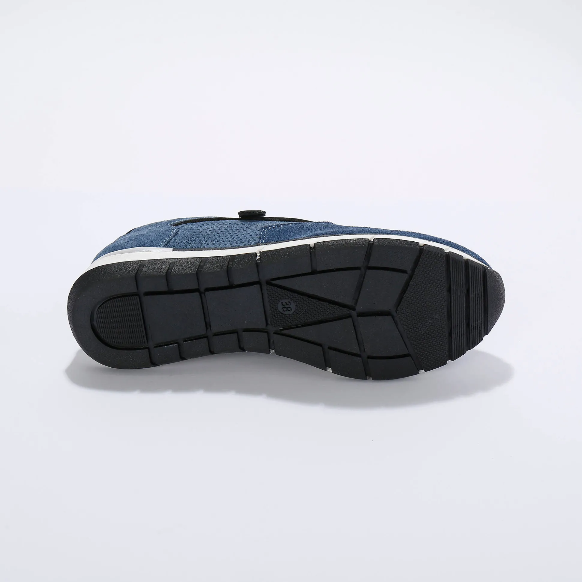 Leren sneakers met rits en veters