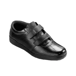 Leren sneakers met scratchsluiting
