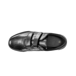 Leren sneakers met scratchsluiting
