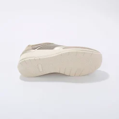 Leren sneakers met sleehak, LWG-gecertificeerd