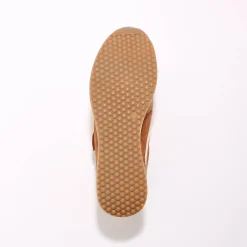Leren sneakers met sleehak, rits- en scratchsluiting