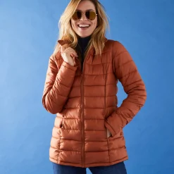 Lichte gewatteerde jas, kort model