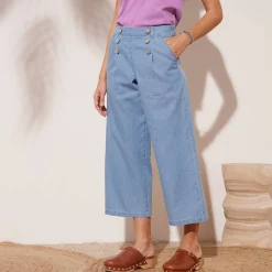 Lichte jeans met knooppand