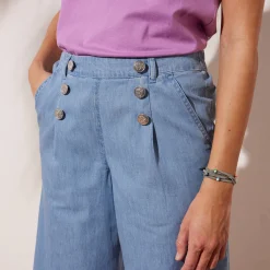 Lichte jeans met knooppand