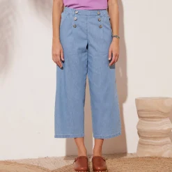 Lichte jeans met knooppand