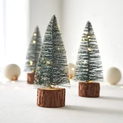 Lichtgevende kerstboom met leds - set van 3