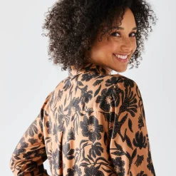 Likethemd met tweekleurige print, crêpe